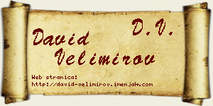 David Velimirov vizit kartica
